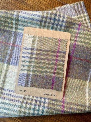 fabric swatch check tweed colour Blackberry