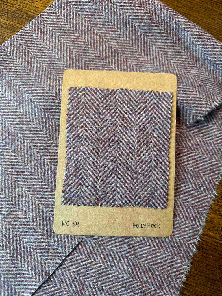 fabric swatch of Herringbone Hollyhock