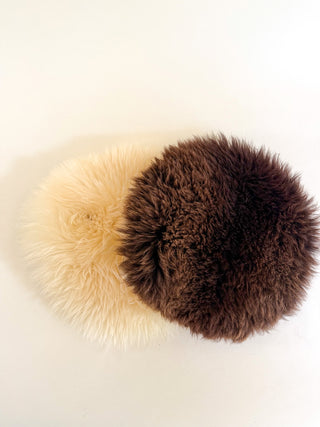 Sheep Donut Liner in creme and brown