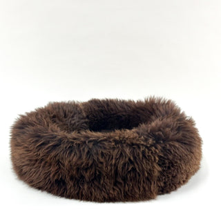 side view of standard sheep donut Brown