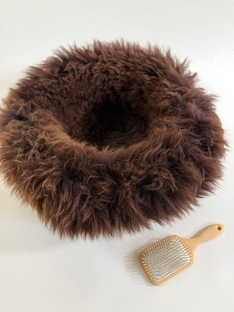 Sheep Donut standard colour Brown with donut brush