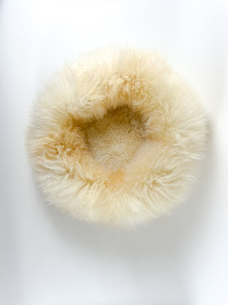 view on empty sheep donut Dune Gold on white surface