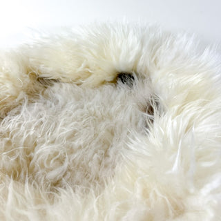 detail of Spots in white sheep donut