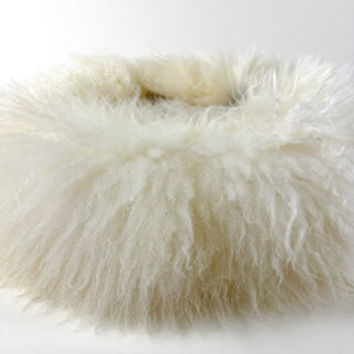 fur detail of sheep donut Rain Spot in a close-up