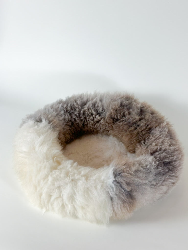 top side view for entire warm colour of sheep donut Shore Clay