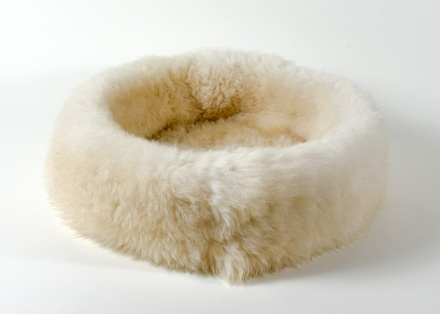 simple clean shortfur sheep donut in cream