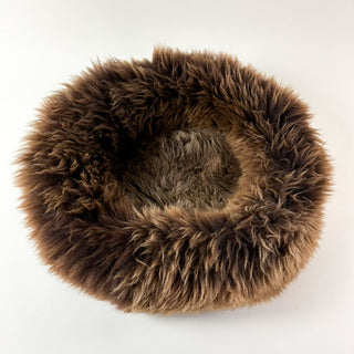 sheep donut in golden brown colour thatched gold