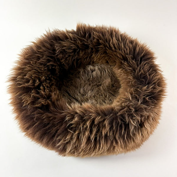 sheep donut in golden brown colour thatched gold