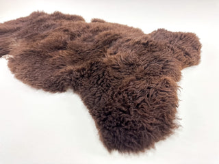 close up of sheep coat in brown