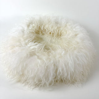 very fluffy white sheep donut