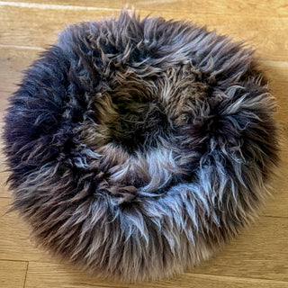 Sheep Donut brown-grey on wooden floor