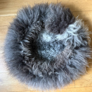bird view of sheep donut grey